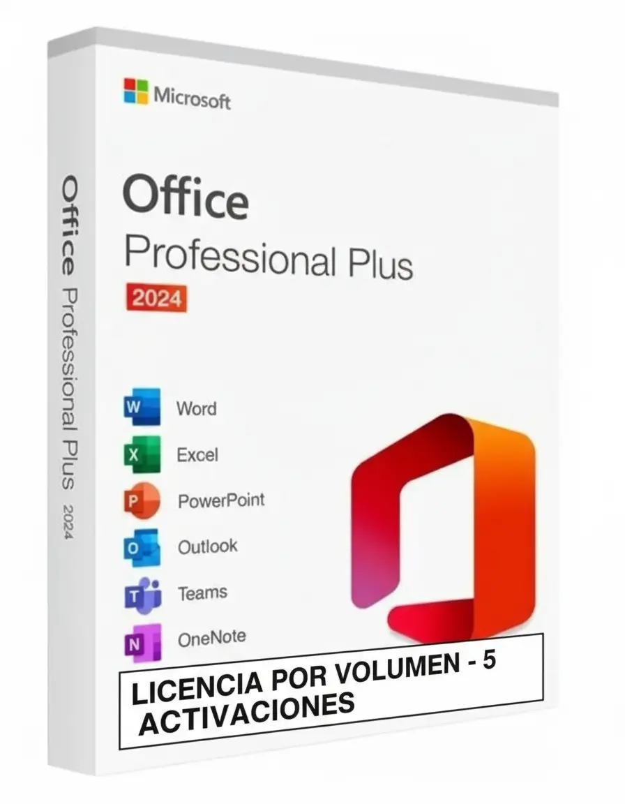 Microsoft Office 2024 Professional Plus – Licencia por Volumen para 5 Activaciones MSLicencias