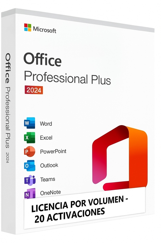 Microsoft Office 2024 Professional Plus – Licencia por Volumen para 20 Activaciones MSLicencias