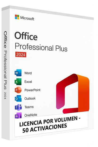 Microsoft Office 2024 Pro Plus – Licencia Volumen 50 Activaciones MSLicencias