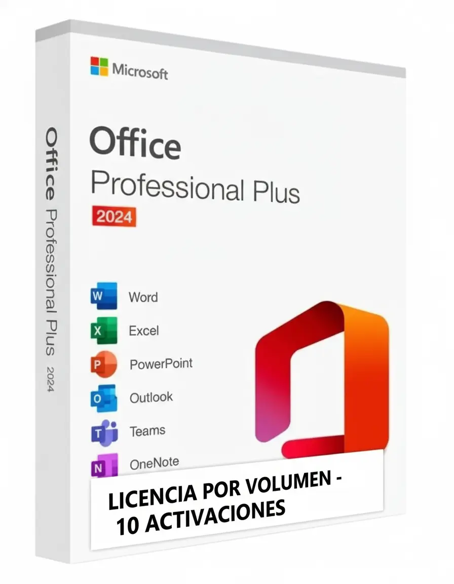 Microsoft Office 2024 Professional Plus – Licencia por Volumen para 10 Activaciones